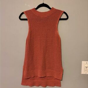 Rust Sleeveless Knit Top